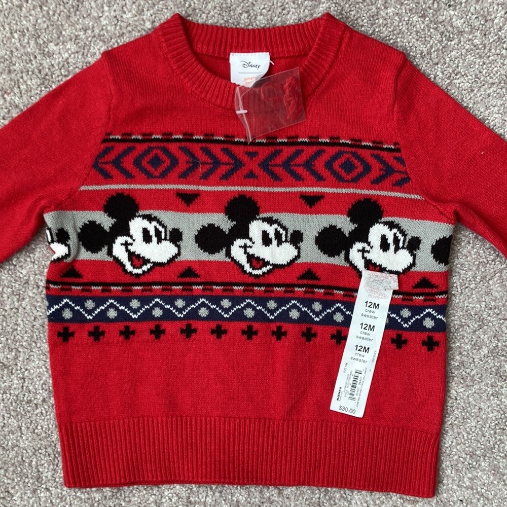 Red Mickey Mouse Sweater